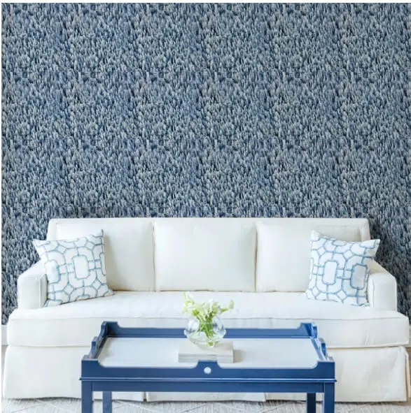 Photographic image printed on PVC-free wallcovering